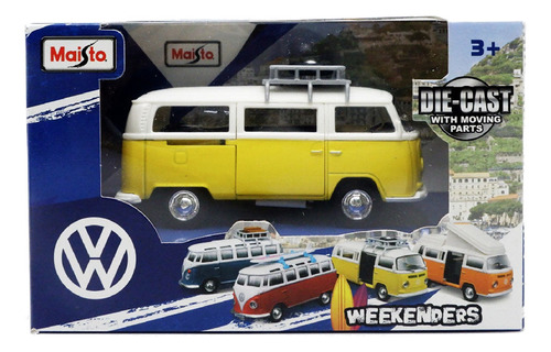 Maisto Vw Weekenders Vw Type 2 Tire Rack Amarelo