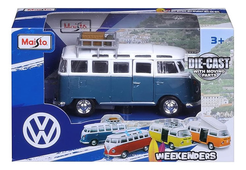 Maisto Vw Weekenders Vw Van Samba Luggage Rack Azul