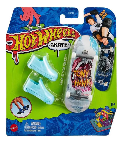 Hot Wheels Skate De Dedo Com Tenis Trick Attack Frenzy