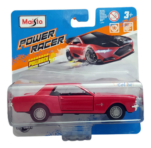 Maisto Power Racer 1:43 1965 Ford Mustang Vermelho