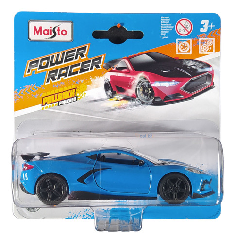 Maisto Power Racer 1:43 2020 Corvette Stingray Coupé Azul