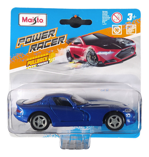 Maisto Power Racer 1:43 Dodge Viper Gts Azul