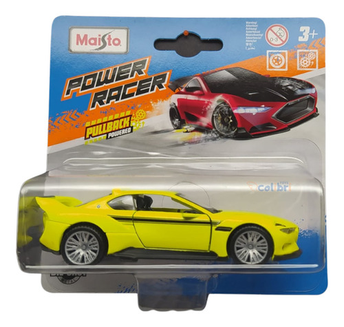 Maisto Power Racer 1:43 Bmw 3.0 Csl Hommage Amarelo