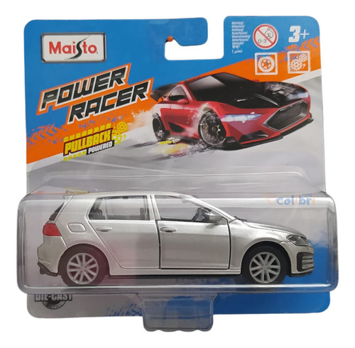 Maisto Power Racer 1:43 Vw Golf Gti 2017 Prata