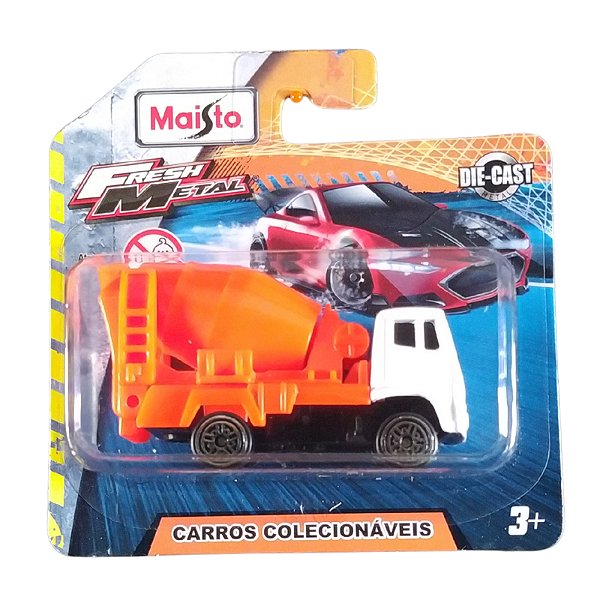 Maisto Fresh Metal 1:64 Cement Mixer Laranja