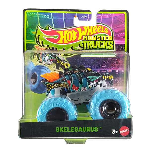 Hot Wheels Monster Trucks Glow in the Dark Skelesaurus JCG70