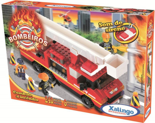 Blocos Para Montar - Bombeiros - Combate A Incêndio - 240 Pc