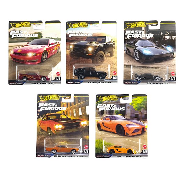 Hot Wheels Premium Velozes e Furiosos set c/ 05 CCXR HNW6
