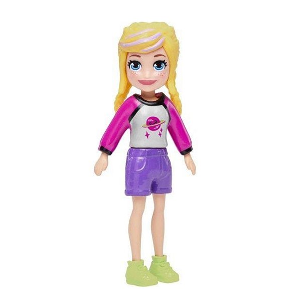 Boneca Polly Pocket Básica Polly Blusa Planeta