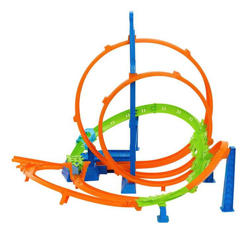 Pista Hot Wheels Looping De Choques Épicos