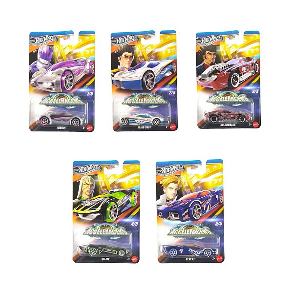 Hot Wheels Silver Series Acceleracers Set c/ 05 GDG83