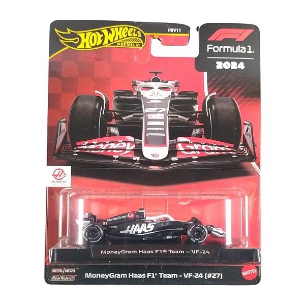 Hot Wheels Premium Formula 1 MoneyGram Haas F1 Team VF24 #27 JBM22
