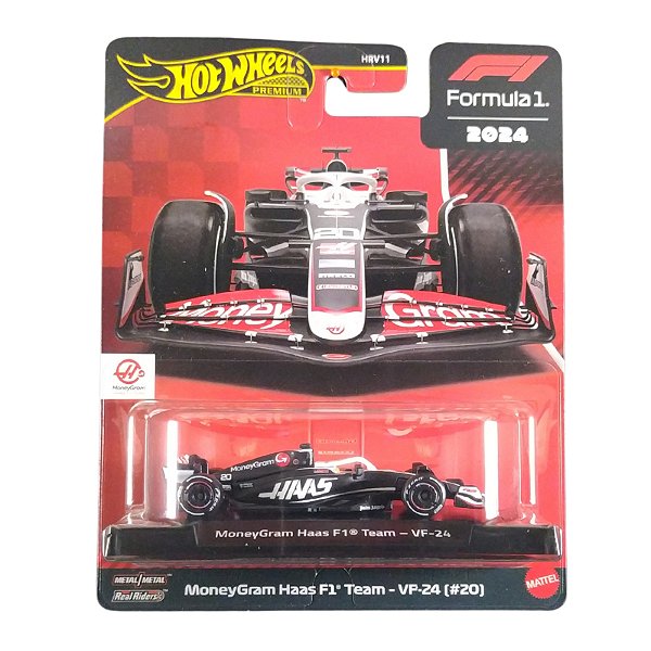 Hot Wheels Premium Formula 1 MoneyGram Haas F1 Team VF24 #20 JBM10