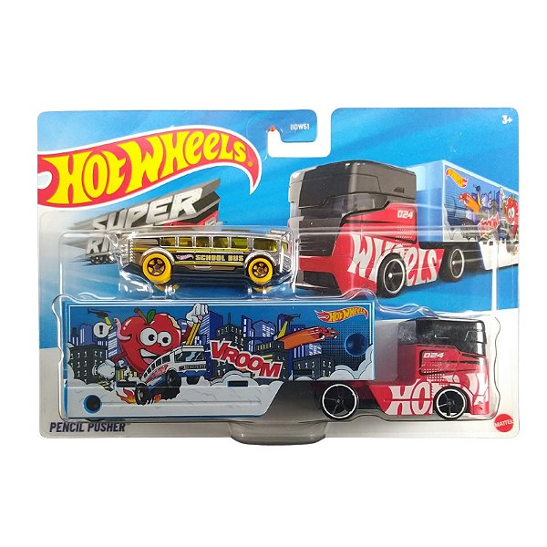Hot Wheels Caminhão Transportador Pencil Pusher HXN90