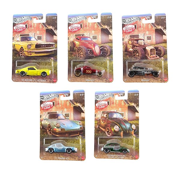 Hot Wheels Temáticos Vintage Club 1968 Set c/ 05 HRT81