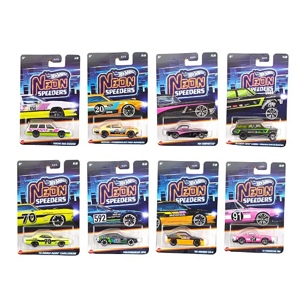 Hot Wheels Temáticos Neon Speeders Set c/ 08 SP2 592