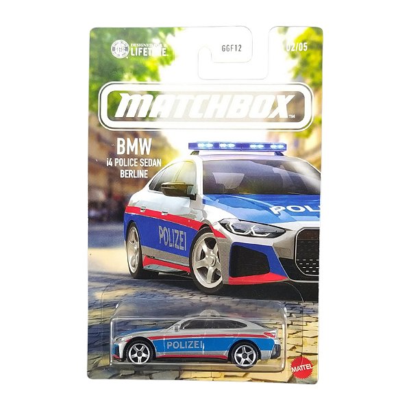 Matchbox Temáticos 2023 BMW i4 Police Sedan JJR56