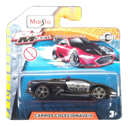 Maisto Fresh Metal 1:64 Lamborghini Murcielago Policia Preto