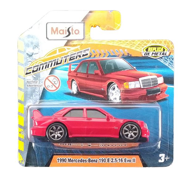 Maisto Fresh Metal 1:64 1990 Mercedes-Benz 190 E Vermelho