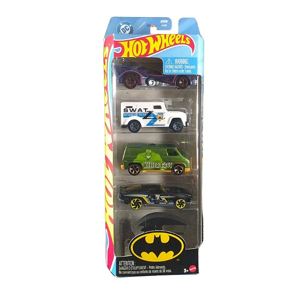 Hot Wheels Pacote c/ 05 Carrinhos Batman JKG08