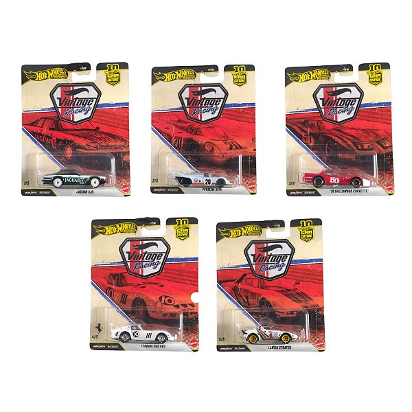 Hot Wheels Premium Car Culture Vintage Racing Set c/ 05