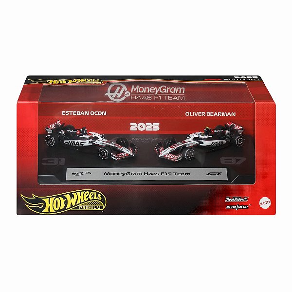 Hot Wheels Premium F1 Pack c/ 2 2025 Haas JMM97