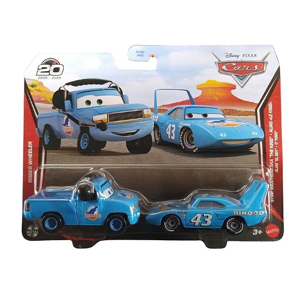 Miniatura Disney Cars Pack c/ 2 Roger Wheeler & The King