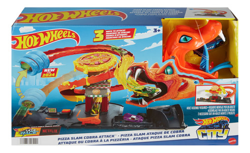 Pista Hot Wheels City Ataque Da Cobra Na Pizzaria