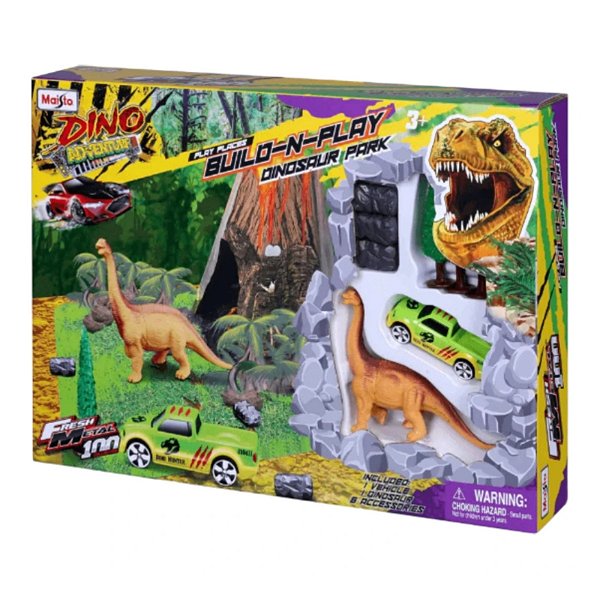 Maisto Build-N-Play Kit para Montar Parque dos Dinossauros