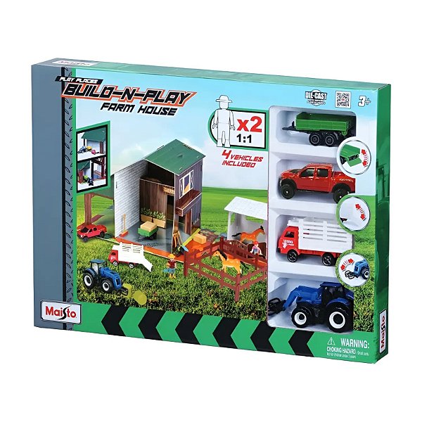 Maisto Build-N-Play Kit para Montar Casa na Fazenda