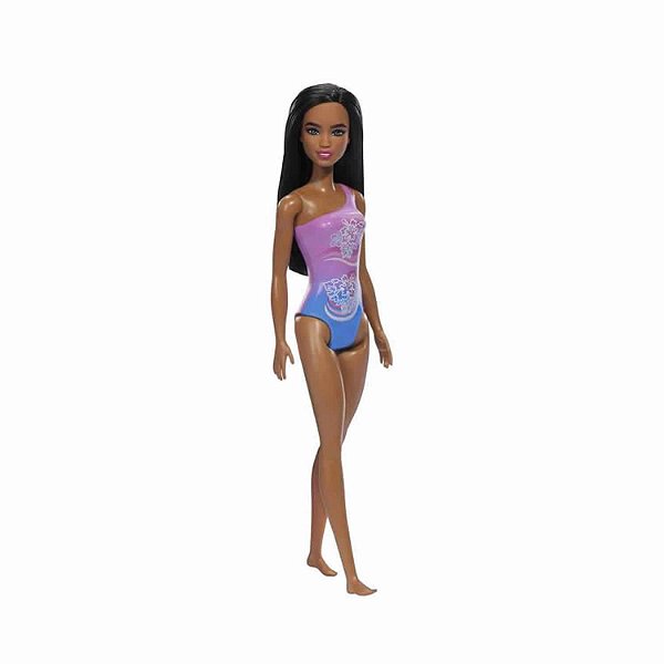 Boneca Barbie Praia Morena Maio Lilás Hxx49 Mattel