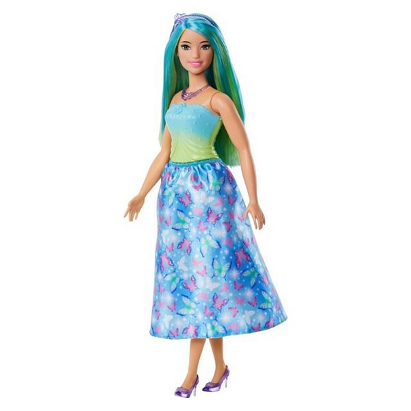 Boneca Barbie Fantasy Princesa Vestido Azul Mattel