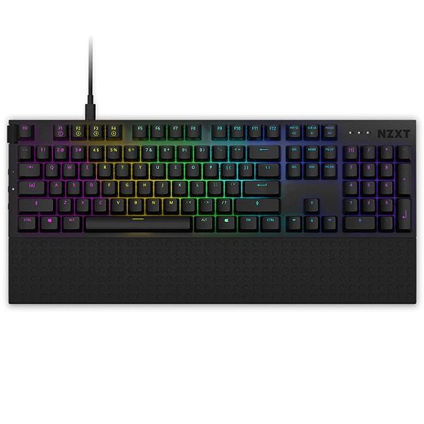 Teclado Gamer Mecânico Function NZXT RGB Switch Red Us Preto - KB-1FSUS-BR