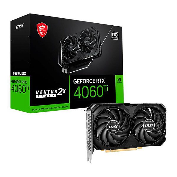Placa de video RTX 4060TI Ventus MSI 8gb 2x Nvidia GDDR6