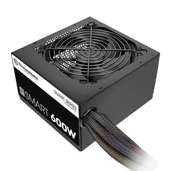 Fonte Thermaltake Smart ATX 600W 80 Plus White PFC Ativo - PS-SPD-0600NPCWBZ-W