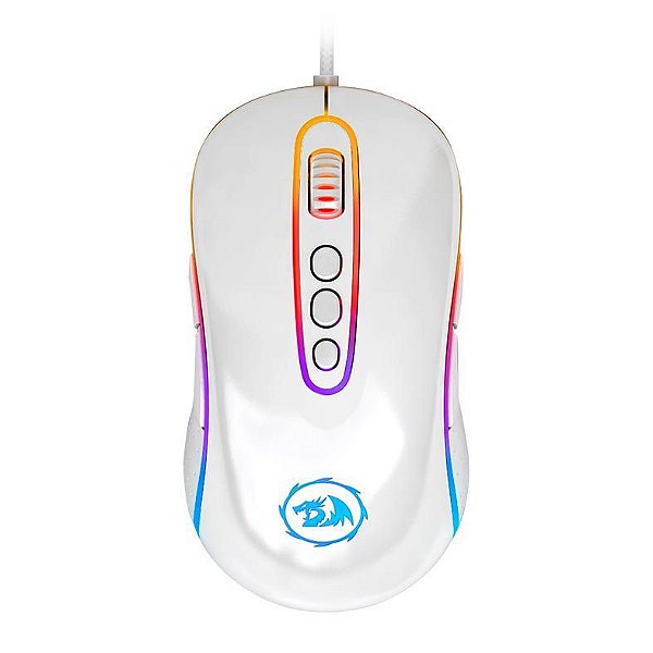 Mouse Gamer Redragon Phoenix 2 Lunar White RGB 10000DPI Branco - 702W-1