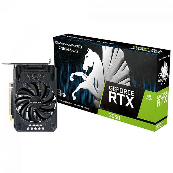 Placa de Vídeo Gainward Pegasus GeForce RTX 3060 8GB GDDR6 DLSS Ray Tracing - NE63060019P1-190AE