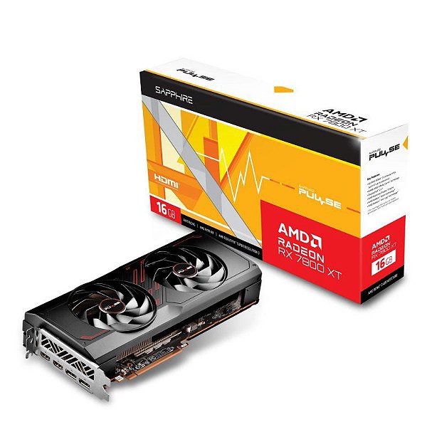 Placa de Vídeo Sapphire Pulse AMD Radeon RX 7800 XT 16GB GDDR6 Dual FSR - 11330-02-20G