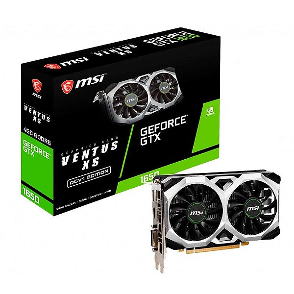 Placa de Vídeo MSI NVIDIA GeForce VENTUS XS V1 GTX1650 4GB GDDR6 - 912-V809-4273