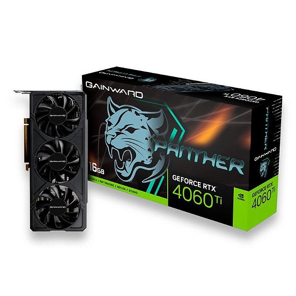 Placa De Vídeo Panther Gainward NV RTX4060TI 16GB GD6 128B - NE6406T019T1-1061Z