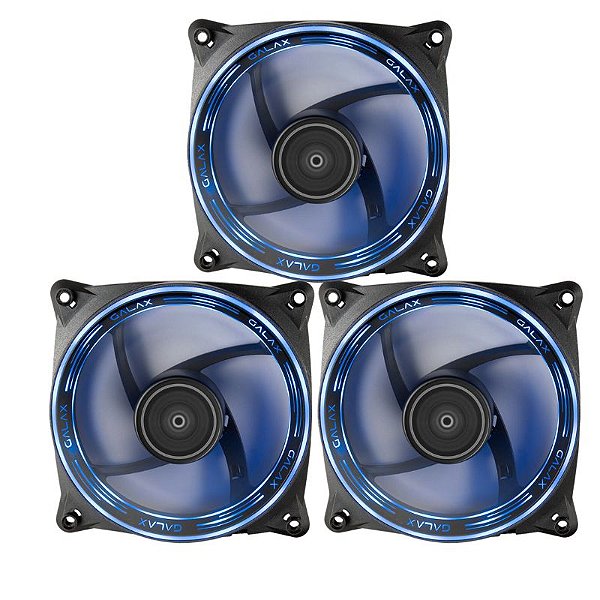 Kit 3 Cooler Fan Galax Vortex Wind-02 ARGB 120mm Preto