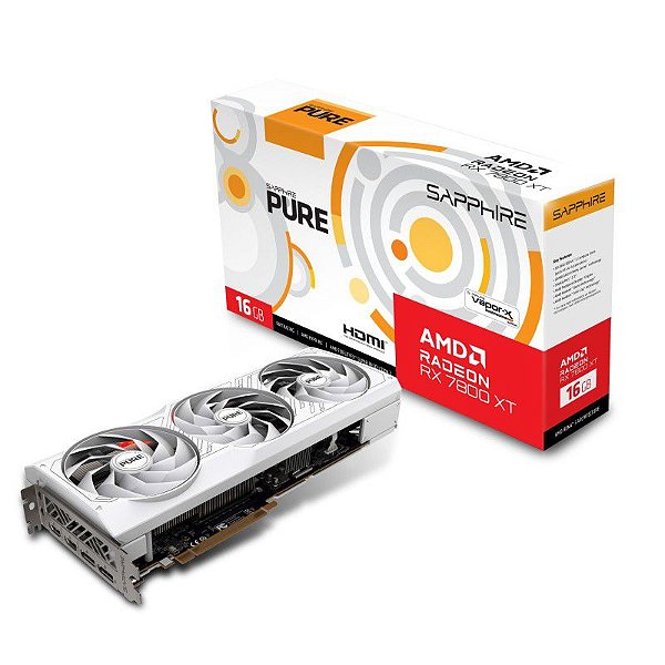 Placa De Vídeo Sapphire Pure Radeon RX 7800 XT AMD 16GB GDDR6 Dual - 11330-03-20G