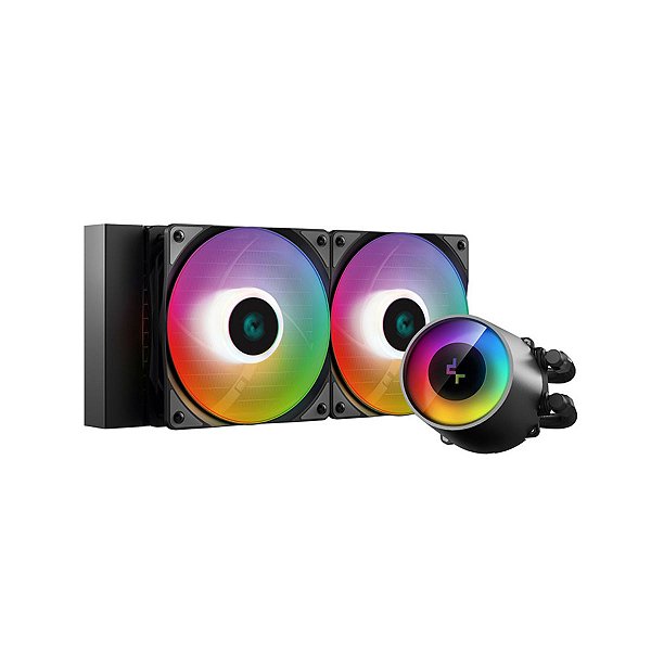 Water Cooler DeepCool GamerStorm Castle V2 RGB 240mm Intel-AMD Preto - DP-GS-H12AR-CS240V2