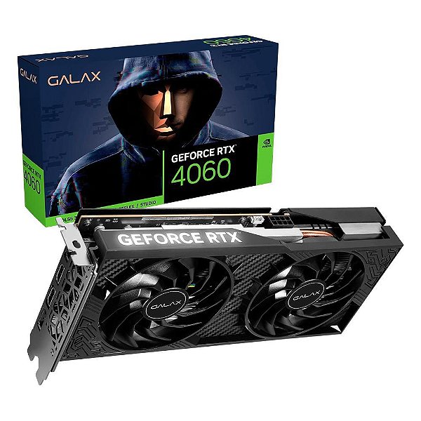 Placa De Vídeo RTX 4060 Galax NVIDIA GeForce 8GB GDDR6 128 bits 1-Click OC 2X DLSS G-Sync - 46NSL8MD8LOC