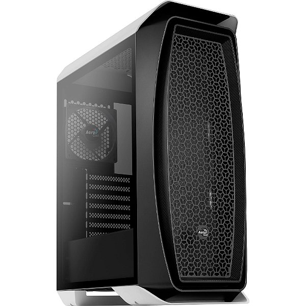 Gabinete Gamer Aerocool Aero One ATX MidTower 1 Fan Lateral Vidro Branco