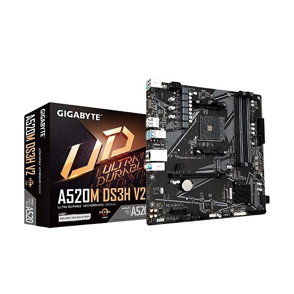 Placa Mãe Gigabyte A520M DS3H V2 AMD Micro ATX DDR4 - A520M DS3H V2