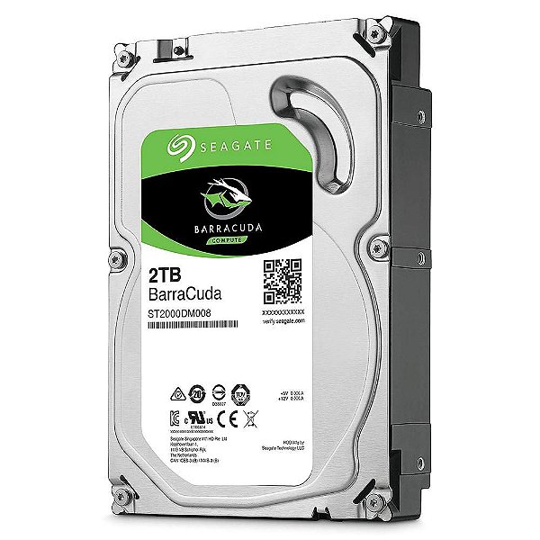 HD Interno 2TB Seagate Barracuda 3.5' SATA - ST2000DM008