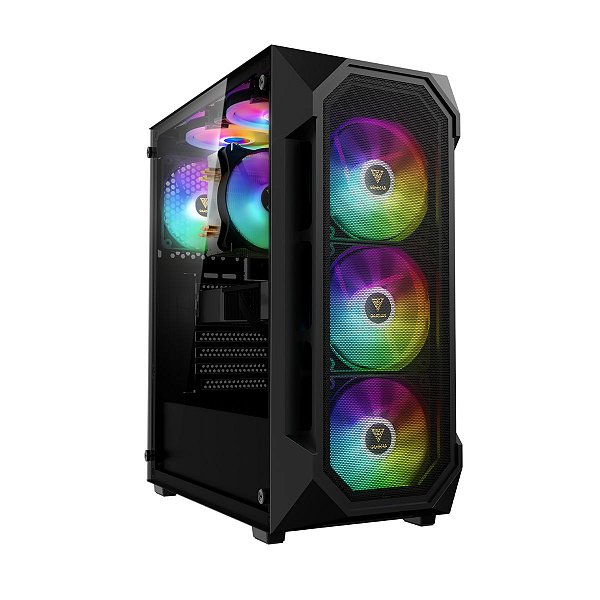 Gabinete Gamer Gamdias Aura GC1 Elite RGB 4Fans S/fonte ATX MidTower Vidro Temperado - GC1 Elite