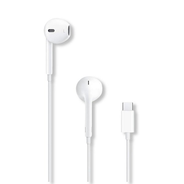 Fone De Ouvido Apple EarPods Mac iPad iPhone Com Conector USB-C Branco - MTJY3BZ/A