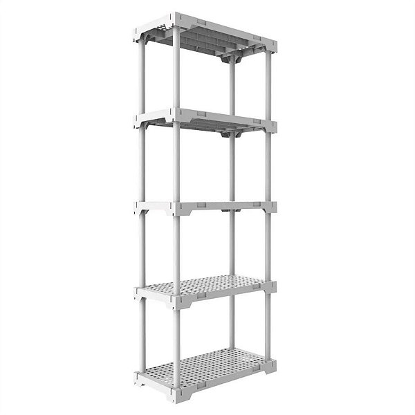 Estante 5 Prateleiras Plástica Poly Eco Multi-Uso 167x70x35 Branca